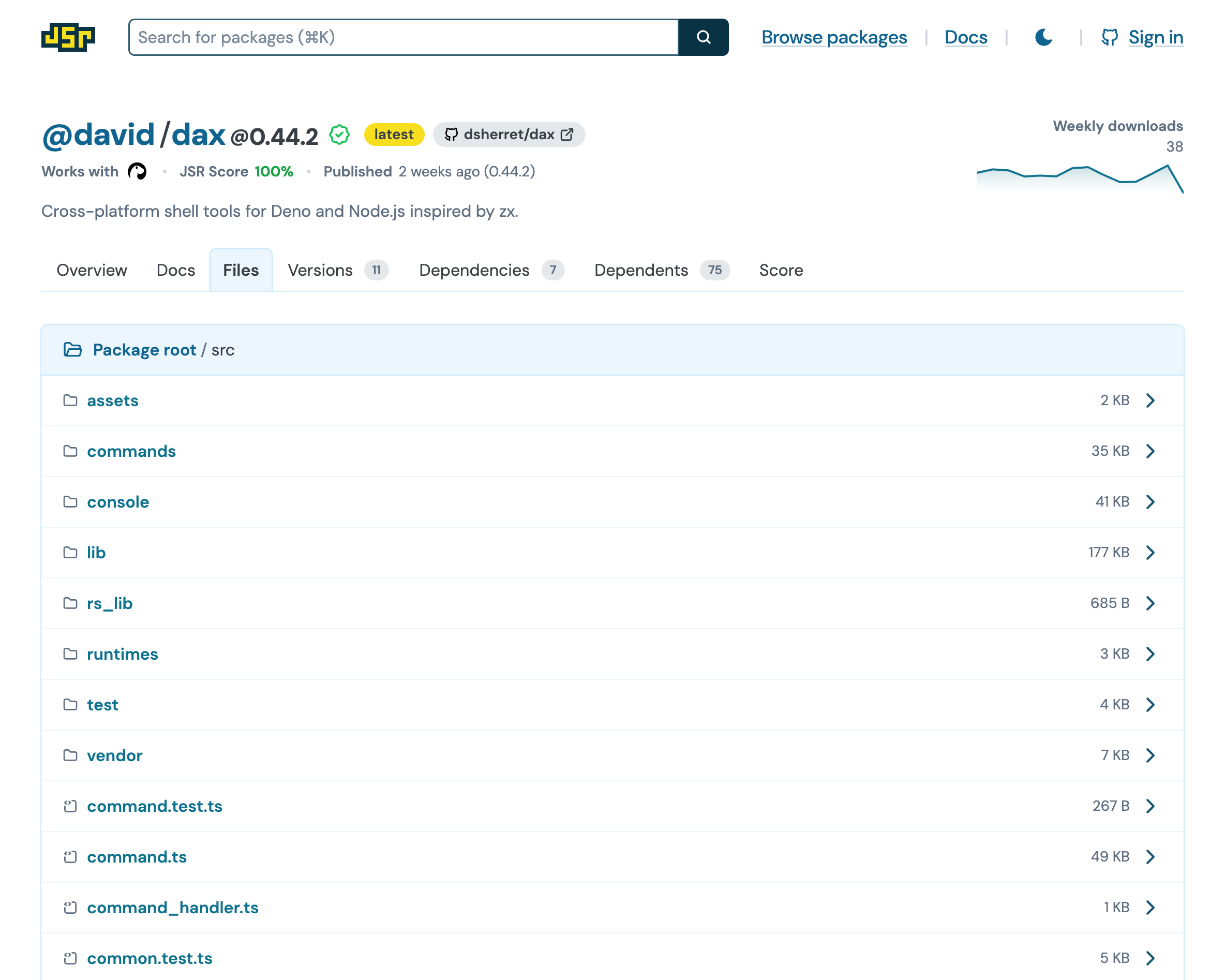 Package source browser